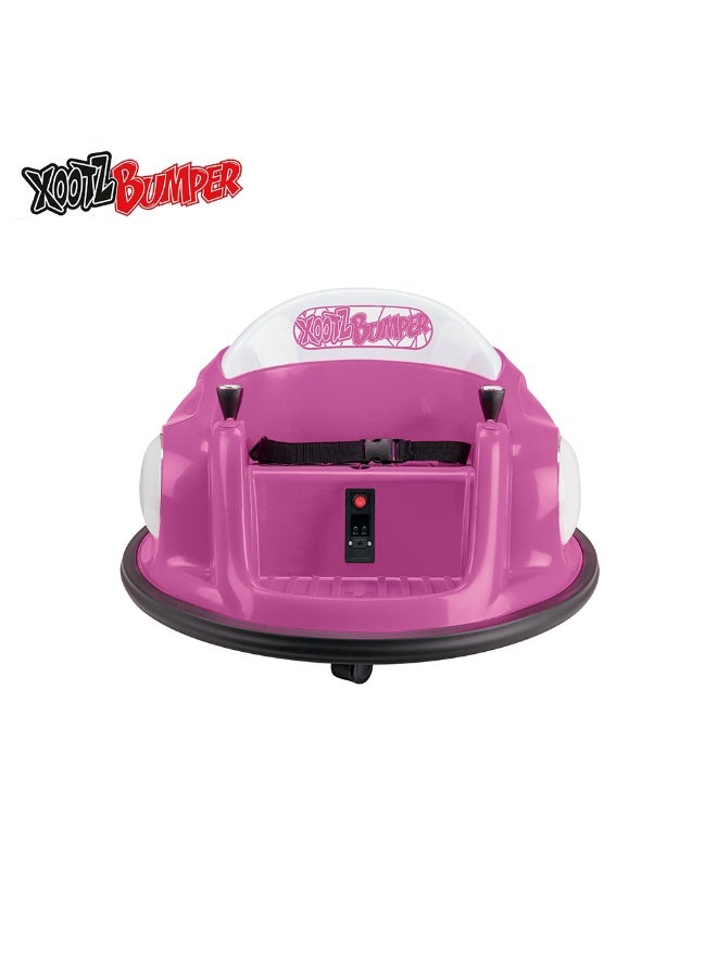 Xootz سيارة بامبر زوتز وردية، تعمل بالبطارية | جولة 360 درجة مع جهاز تحكم عن بعد | مع حزام أمان قابل للتعديل وإطارات مضادة للثقب | مغامرة داخلية وخارجية للأطفال من عمر 1 سنة وما فوق - Image 2