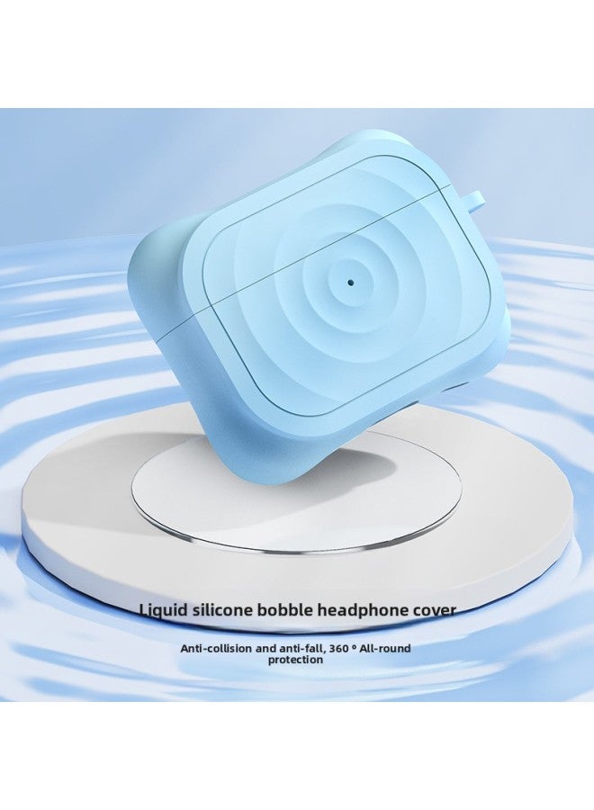 Boyang Headphone Protective Case For Airpods Pro For Apple Headphones Liquid Advanced Sense Anti-lost Original-Color:Quiet Blue-Applicable Models:airpods Pro 2