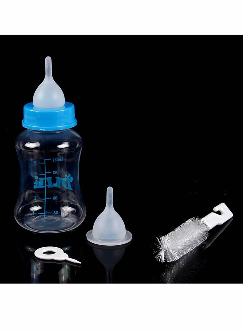 Pet Nursing Bottle Kit 150ml for Small Dogs Cats Includes Mini Nipples Ideal for Puppies Kittens Random Color - Image 1