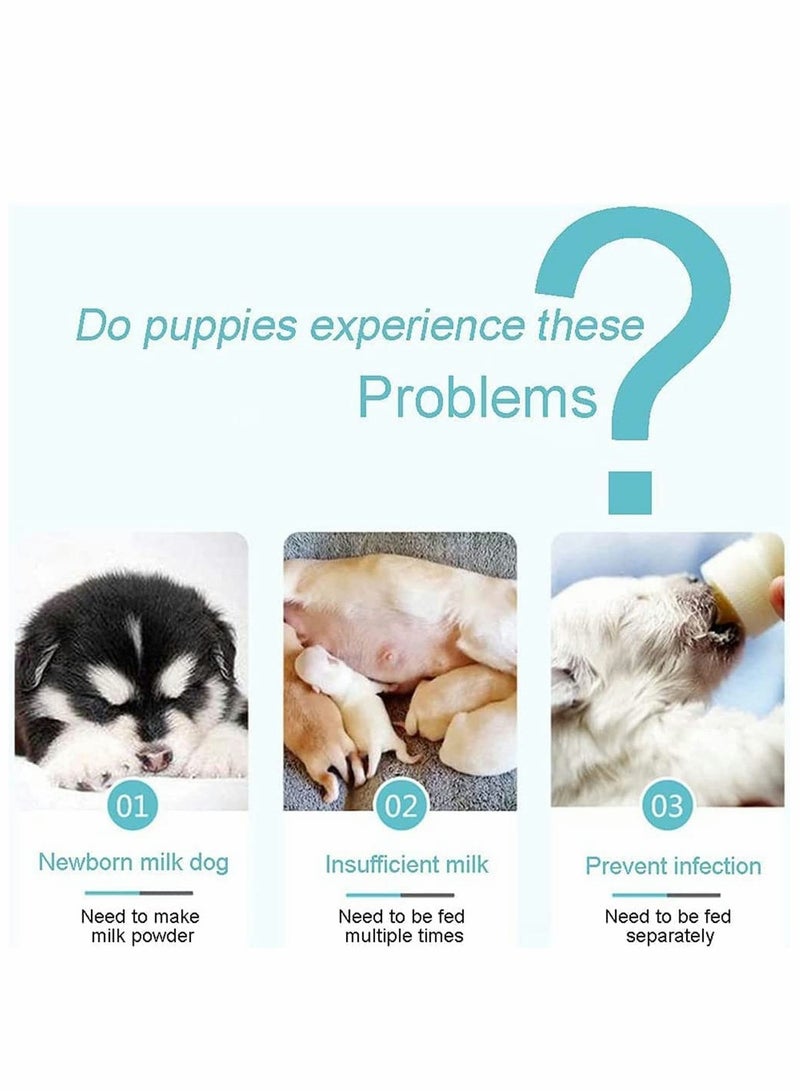 Pet Nursing Bottle Kit 150ml for Small Dogs Cats Includes Mini Nipples Ideal for Puppies Kittens Random Color - Image 2