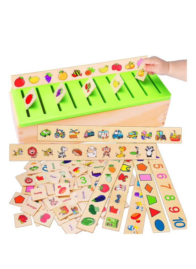 Arabest - Wooden Montessori Toys for Toddlers Learning Activities Sorting Box Educational Toys Preschool Kindergarten Games Autism Toys Motor Skills STEM for Girls Boys Age 1-2 2 3 4 Year Old Kids Birthday Gift - Image 1