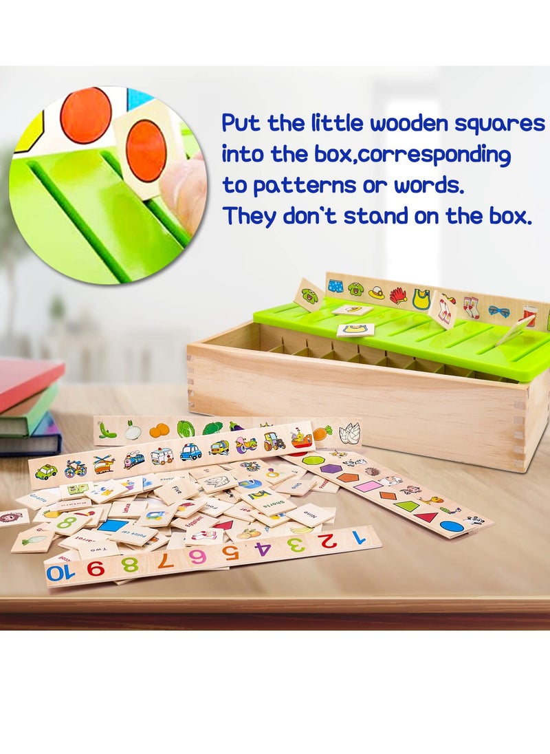 Arabest - Wooden Montessori Toys for Toddlers Learning Activities Sorting Box Educational Toys Preschool Kindergarten Games Autism Toys Motor Skills STEM for Girls Boys Age 1-2 2 3 4 Year Old Kids Birthday Gift - Image 1