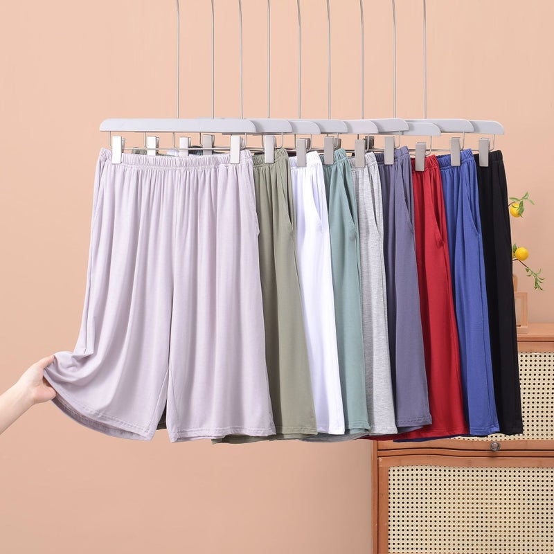 Plus Size Modal Men'S Shorts Summer Thin Five-Point Home Sleep Shorts Loose Casual Large Size Big Pants - Image 2