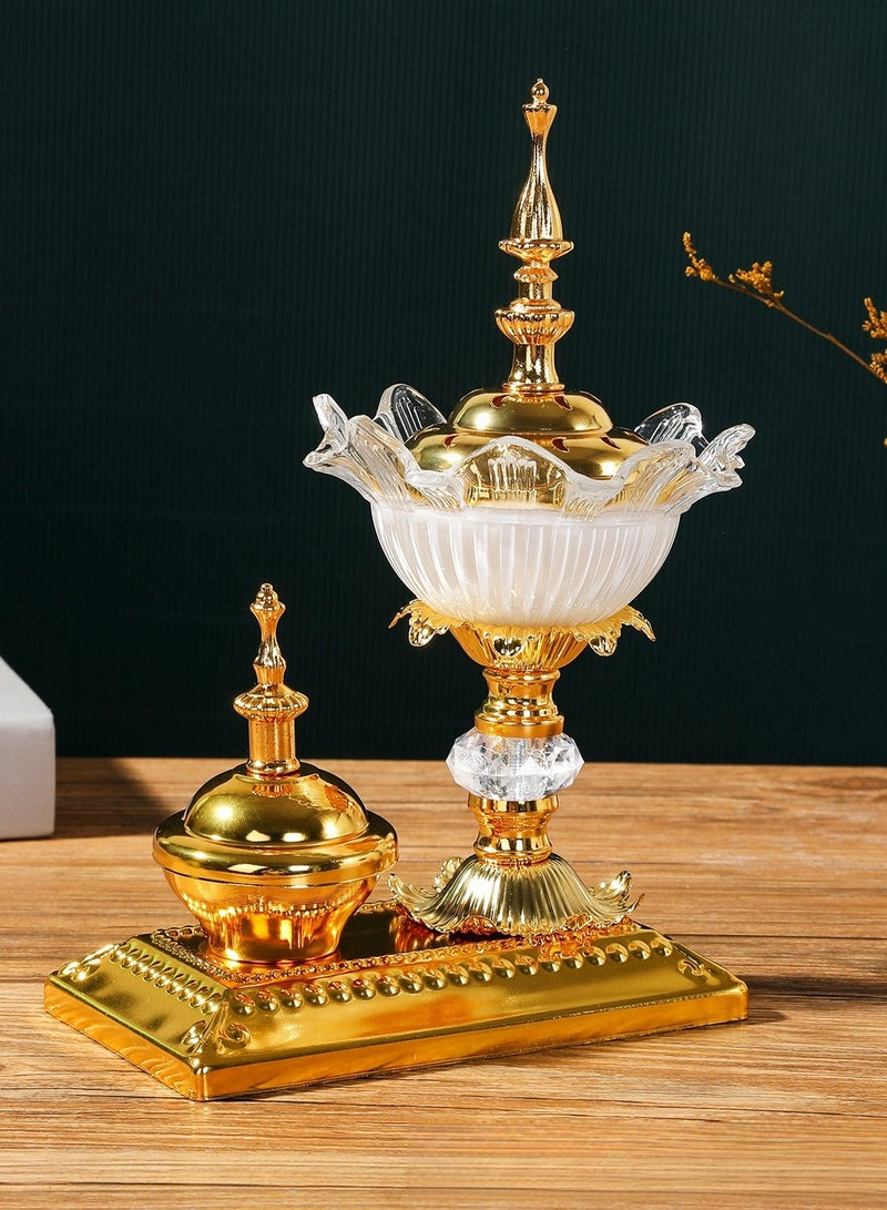 Two Piece Incense Burner Set, Crystal Spice Jar, Home Decoration, Party Decoration, Home Decoration - Image 1