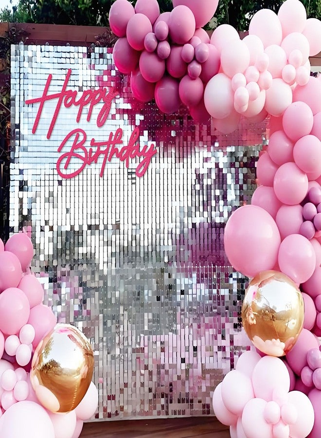 MASTRON Happy Birthday Sign for Backdrop - Hot Pink Glitter Felt 'Happy Birthday' Letter Sign for Balloon Arch Backdrop Decorations - Image 5