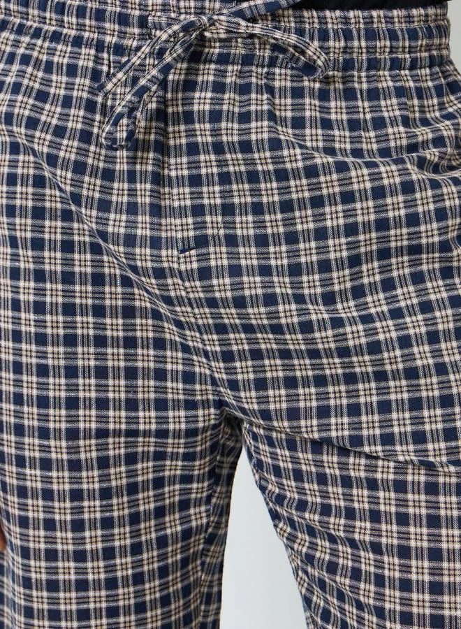 Styli  Men Checked Relaxed Fit Pyjama Bottom for Men | Best Price UAE