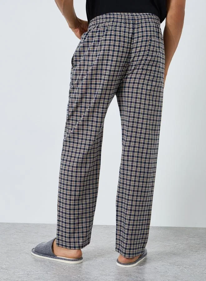 Styli  Men Checked Relaxed Fit Pyjama Bottom for Men | Best Price UAE