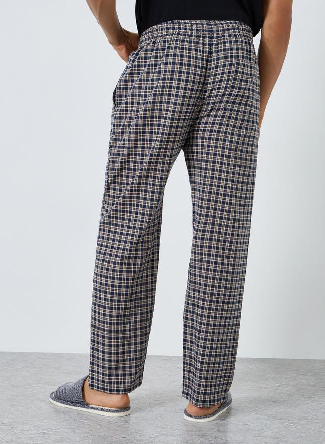 Styli Men Checked Relaxed Fit Pyjama Bottom - Image 3