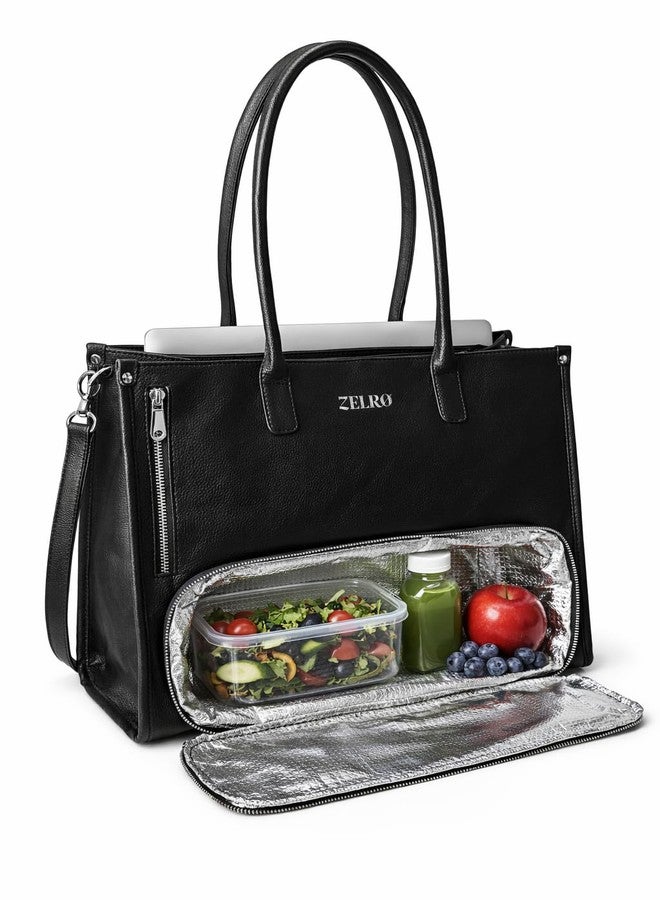 ZELRO Stylish Women's Tote Bag for Woman with Insulated Lunch Compartment | Lightweight & Elegant | Lunch Bag for Office, Travel | Fits 15.6 Inch Laptop Bags for Women Office Use | Water Resistant - Image 1