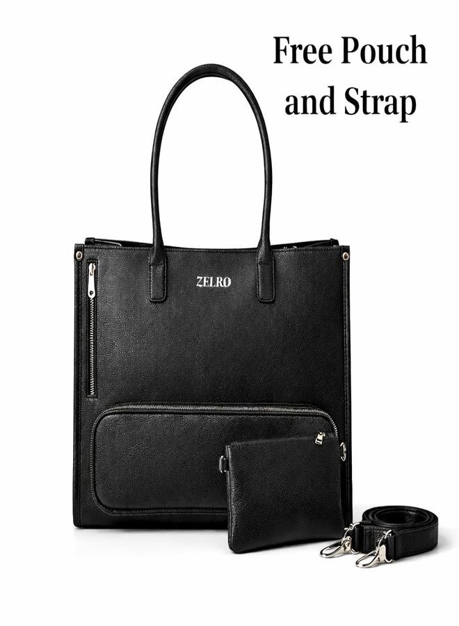 ZELRO Stylish Women's Tote Bag for Woman with Insulated Lunch Compartment | Lightweight & Elegant | Lunch Bag for Office, Travel | Fits 15.6 Inch Laptop Bags for Women Office Use | Water Resistant - Image 5