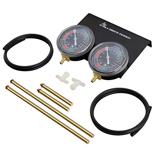P1Tools Motorcycle Vacuum Carburetor Synchronizer Carb Sync Gauge 2 Cylinder - Image 5