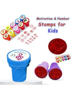 FunBlast 10 Number And 10 Motivation Stamper For Kids Educational Toys Art And Craft School Supplies Set Of 20 Learning Toys For Kids;Boys;Girls Multi Color  - Image 4