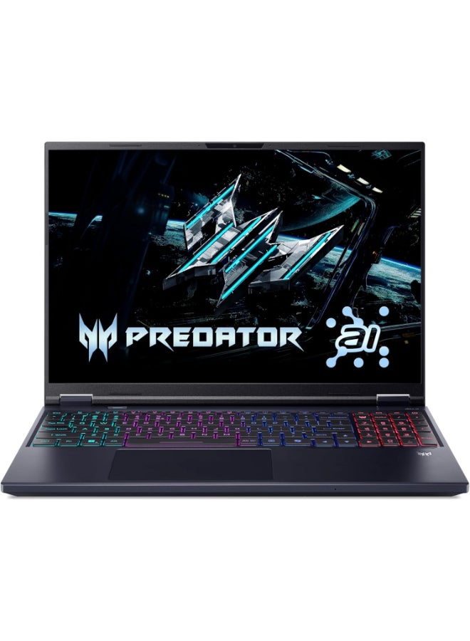Acer Predator Helios NEO 16 AI Gaming Laptop With 16-Inch WQXGA Display,Core Ultra 9-275HX Processor/64GB RAM/2TB SSD/8GB NVIDIA RTX 5060 Graphics/Windows 11 Home English/Arabic Obsidian Black English/Arabic Obsidian Black - Image 1