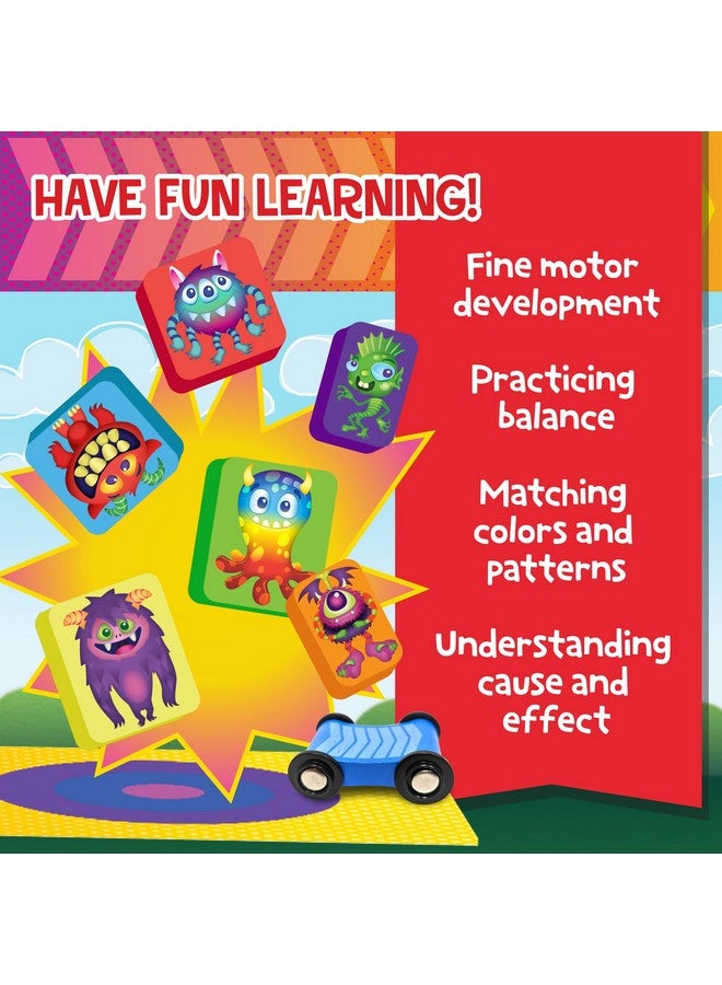 Peaceable Kingdom Crash Monsters Toddler Game - Learning Toys for 2 Year Olds and up, Preschool Games, Toddler Board Games - Develops Fine Motor Skills, Color Matching, Stacking Blocks - Image 5