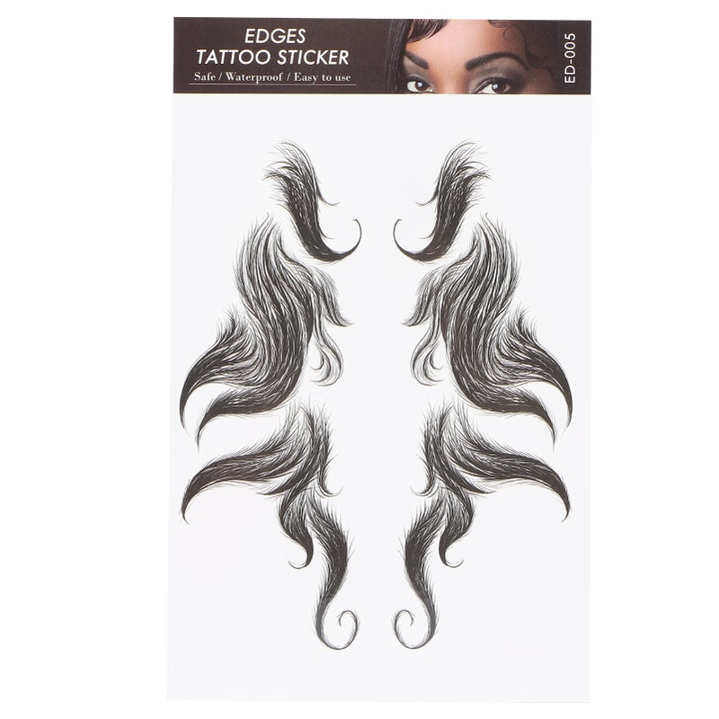 Women Edges Hairstyles Tattoo Hair Tattoo Sticker Edge Hair Waterproof Fake Hailine StickerED-05 - Image 1