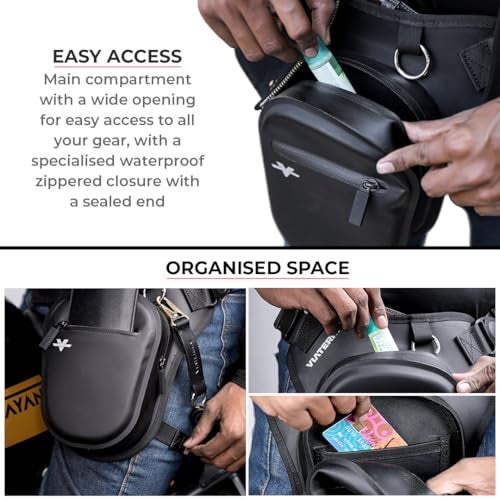 ViaTerra 100% Waterproof Motorcycle Thigh Bag: Waist Leg Bag for Men & Women - Perfect as Drop Leg, Hip, Cross Body or Thigh Pouch! - Image 5