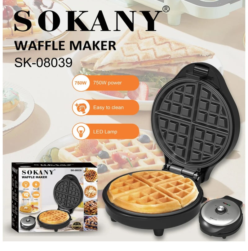 sokany Sukani Volume Waffle Maker 750 Watt SK-08039 - Image 3