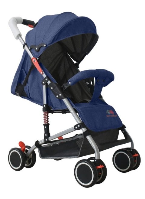 Foldable Baby Stroller with Spring Cup Holder Storage Basket High-Quality Design