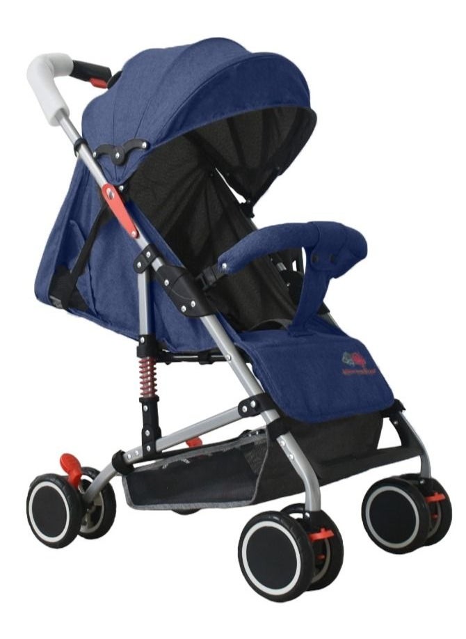 Everything For Kids Foldable Baby Stroller with Spring Cup Holder Storage Basket High-Quality Design  - Image 1