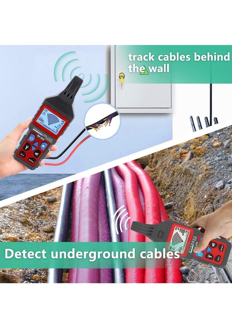كاشف كابلات تحت الأرض، جهاز تتبع الأسلاك، كاشف الجدران والأنابيب. جهاز كشف عطل الفيوز، المفتاح، وقاطع الدائرة القصيرة / كاشف قابل لإعادة الشحن. - Image 2
