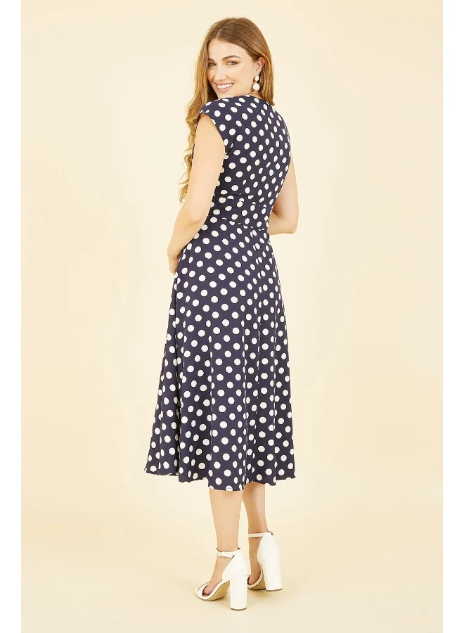 Yumi Polka Dot Midi Dress