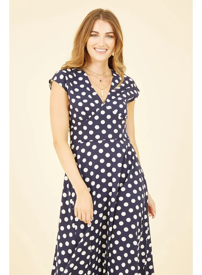 Yumi Polka Dot Midi Dress