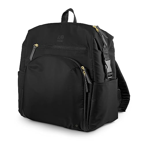 JuJuBe JJB by JuJuBe Modern Diaper Bag Backpack with Portable Changing Pad, Stroller Straps, Large Travel Backpack for Boy or Girl, Carrying Baby Bottles, Wipes, Diapers, Pacifiers, Black, Mother's Day Gift - Image 1