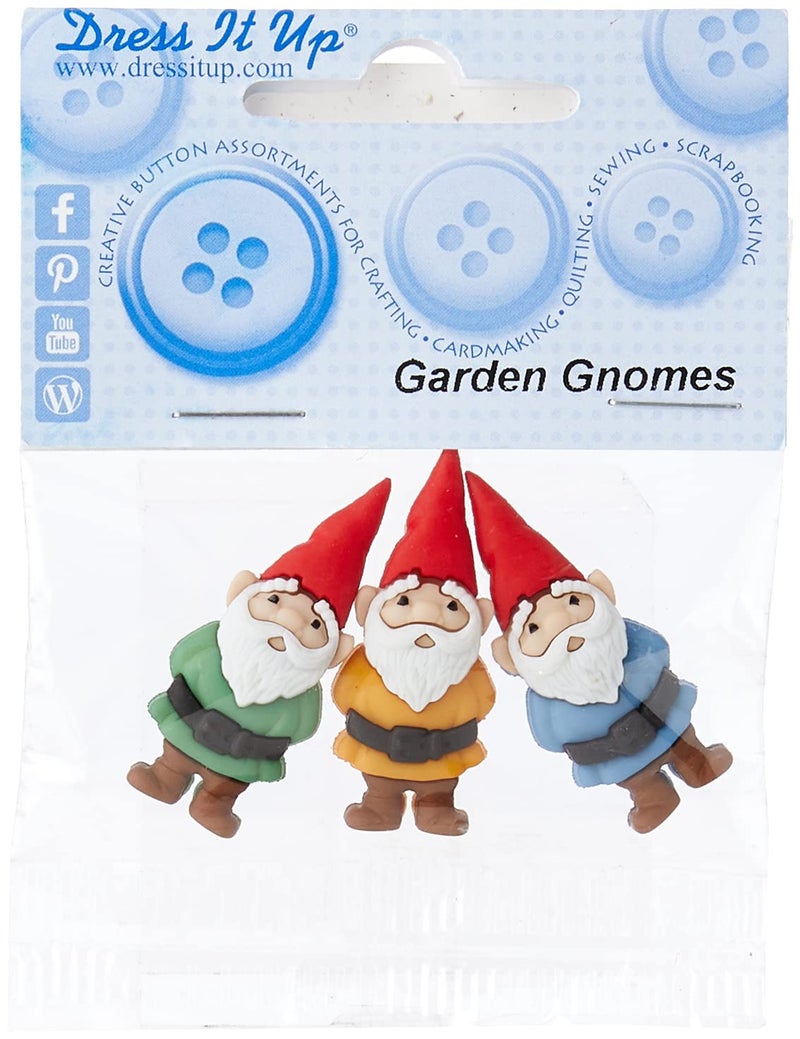 Dress It Up 7696 Garden Gnomes Novelty Embellishments