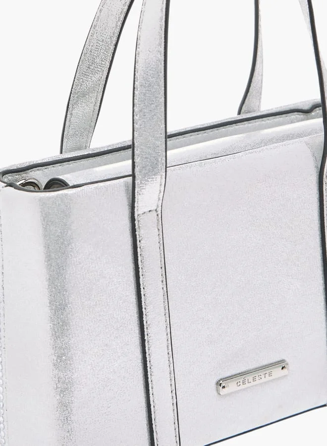 Celeste Women Embellished Tote Bag with Detachable Strap