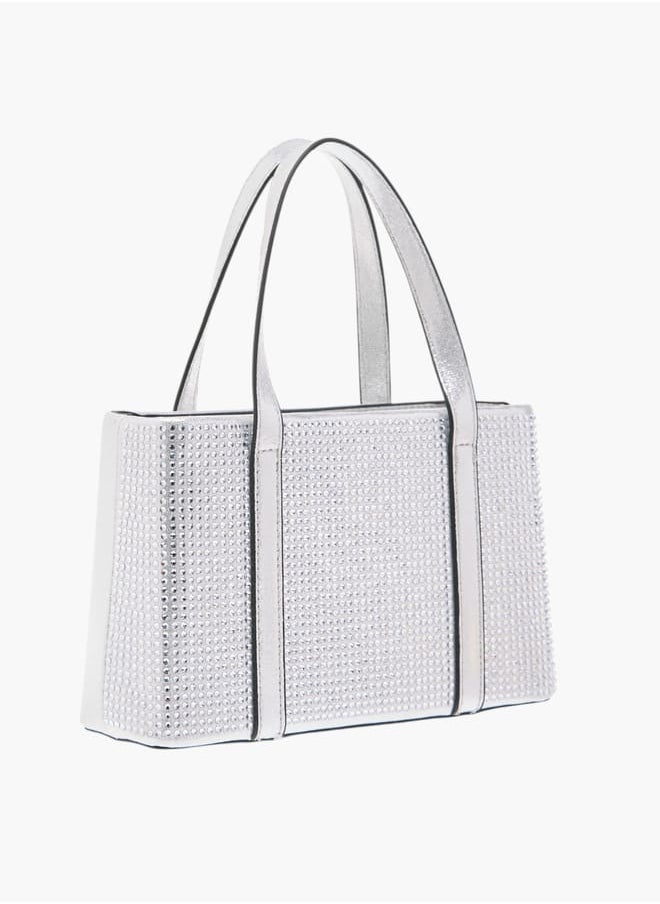 Celeste Women Embellished Tote Bag with Detachable Strap  - Image 3