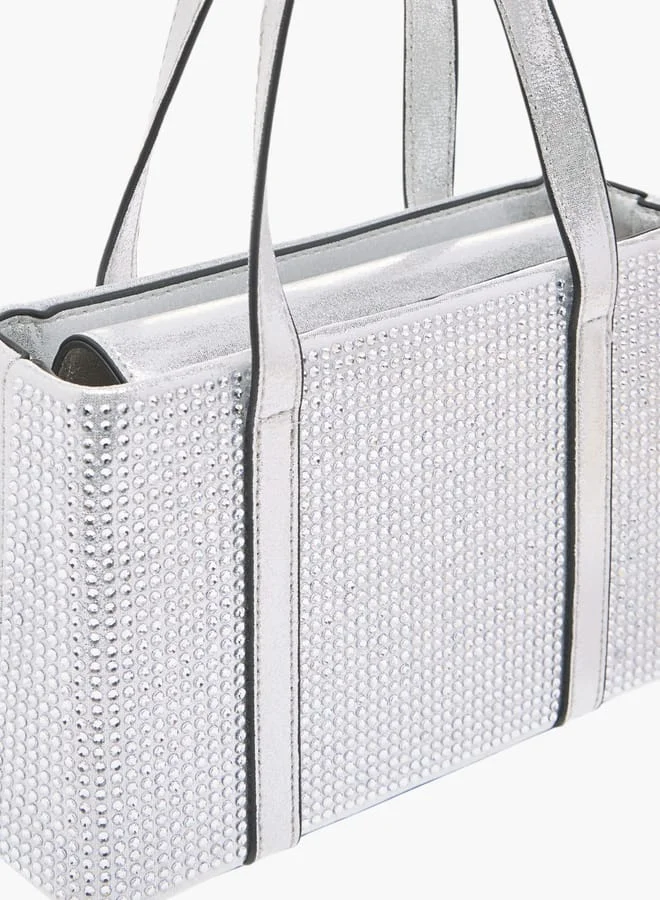 Celeste Women Embellished Tote Bag with Detachable Strap
