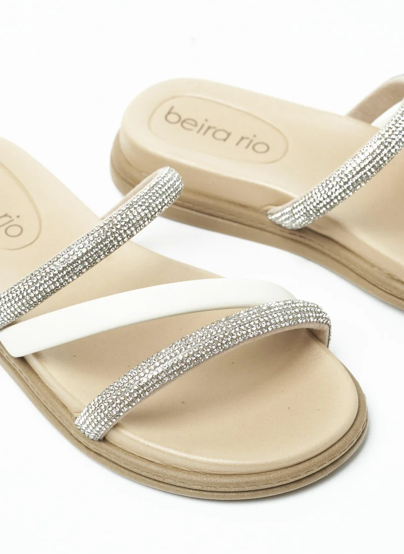 Beira Rio  BEIRA RIO Ladies Flat Sandals in OFF WHITE | Comfortable Everyday Footwear for Women | Best Price UAE
