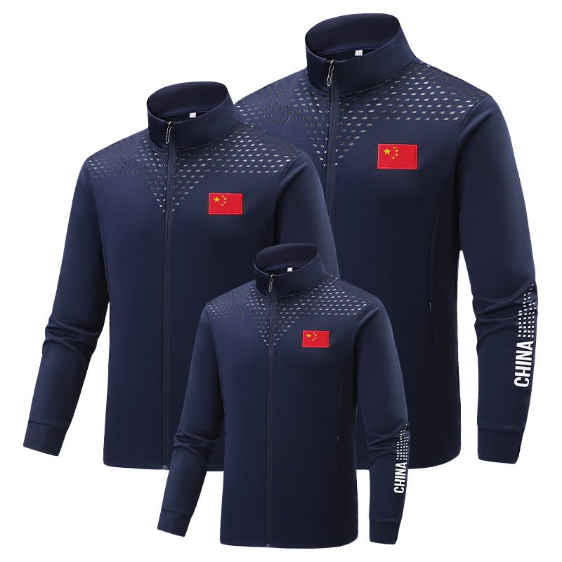 Stand Collar Jacket Coach Sports Life Activity Clothing Training Clothing Coach Clothing Parent-Child Sports Sweatshirt With Printing - Image 5