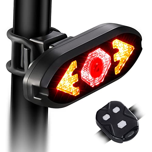 MOMIMO Bike Tail Light with Turn Signals Wireless Remote Control Waterproof Bicycle Rear Light Back USB Rechargeable Ultra Bright Safety Warning Cycling Taillight for Night - Image 1