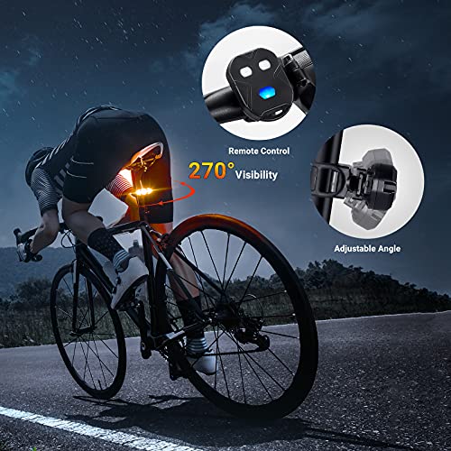 MOMIMO Bike Tail Light with Turn Signals Wireless Remote Control Waterproof Bicycle Rear Light Back USB Rechargeable Ultra Bright Safety Warning Cycling Taillight for Night - Image 5