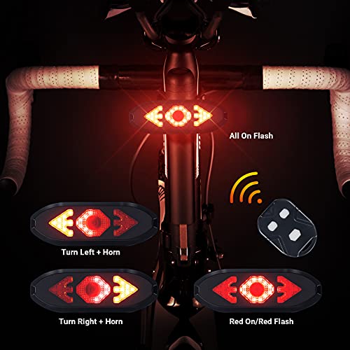 MOMIMO Bike Tail Light with Turn Signals Wireless Remote Control Waterproof Bicycle Rear Light Back USB Rechargeable Ultra Bright Safety Warning Cycling Taillight for Night - Image 3
