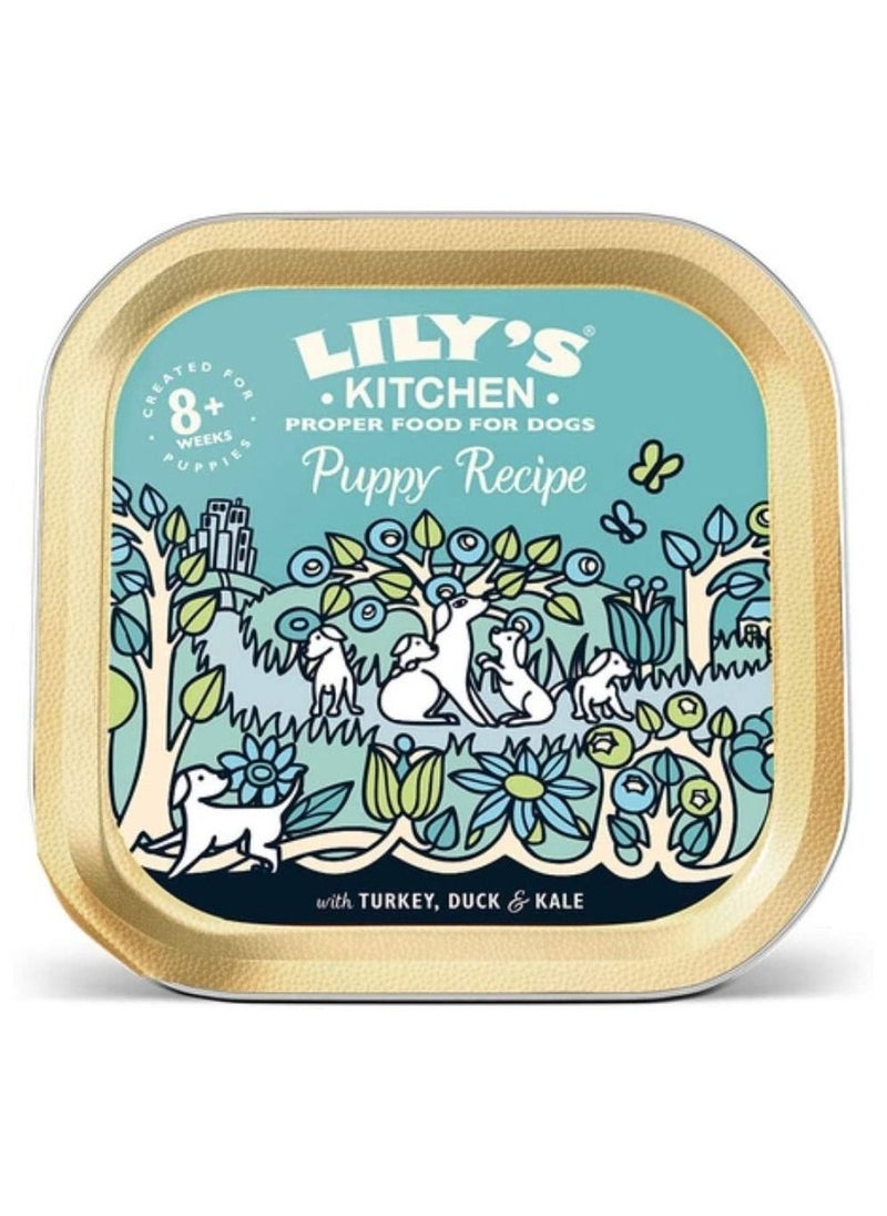 Lily's Kitchen Puppy Recipe Wet Food with Turkey, Duck and Kale (8+ Weeks) 150g  - Image 1