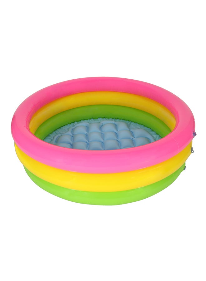 INTEX 3 Ring Rainbow Portable Inflatable Lightweight Compact Circular Swimming Pool 61x22cm - Image 2