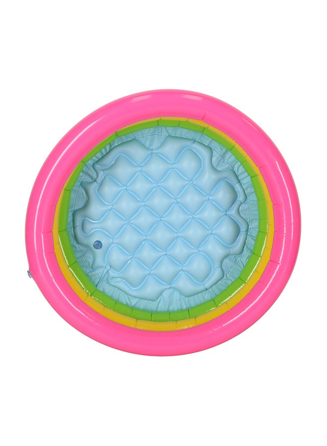 INTEX 3 Ring Rainbow Portable Inflatable Lightweight Compact Circular Swimming Pool 61x22cm - Image 3