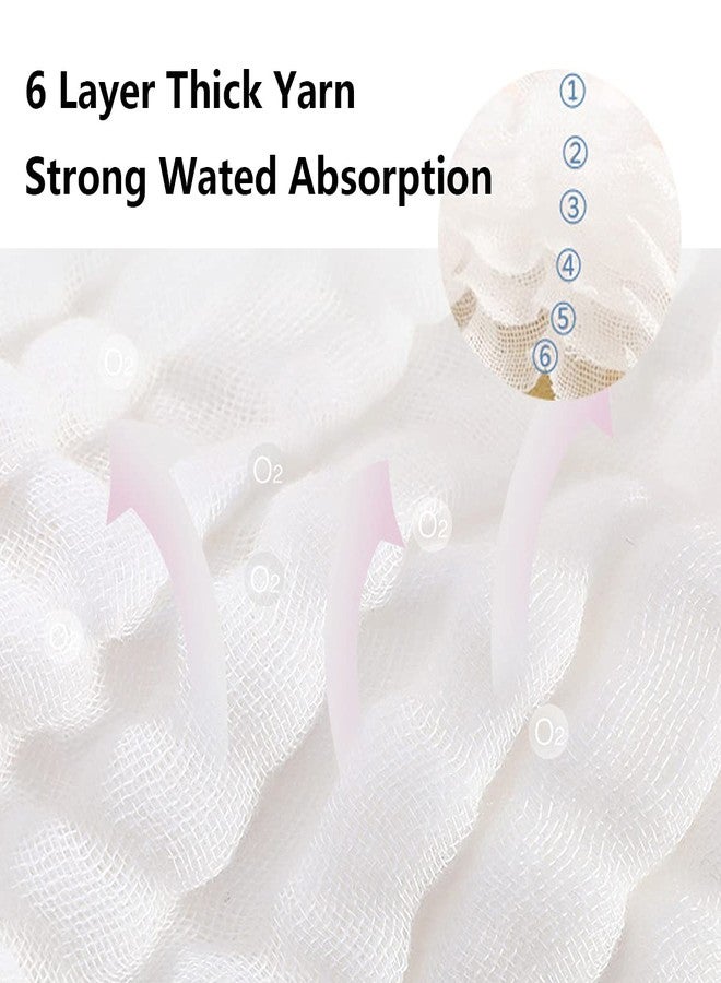 FOMAISELF 10Pcs Cotton Hand Towel - 6 Layers Cotton Kids Towels, Ultra Absorbent Bathroom Hand Towel and Face Towel for Kids and Adult - Image 2