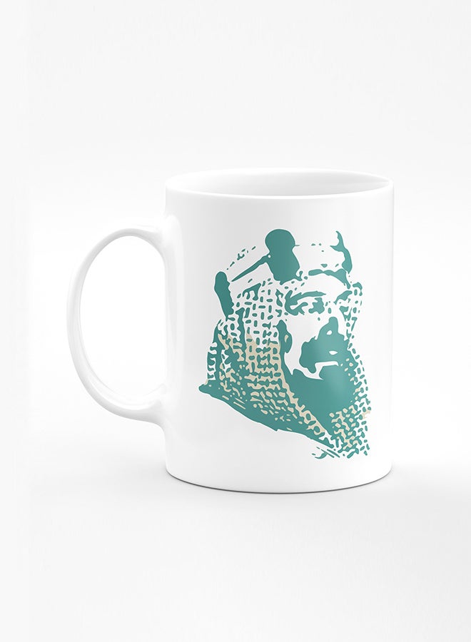 Stylizedd Designer Printed Coffee Mug with Heavy Duty Handle 11oz Ceramic Personalised Gift Mugs Cup [Microwave Safe & Dishwasher Proof] - Al Saud Print - Image 1