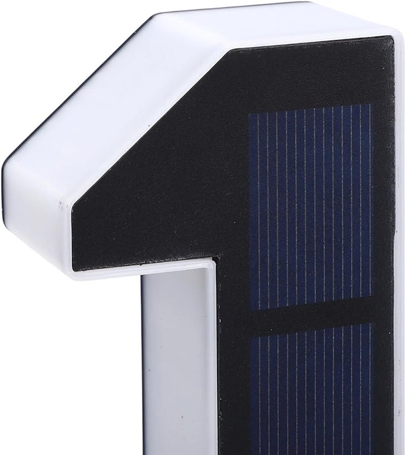 Focket 9 Inch Solar Lighted House Numbers for Outside, Light Up Water Proof LED Address Sign, Personalized Backlit Illuminated Exterior Modern House Numbers for Apartments Hotels - Image 1