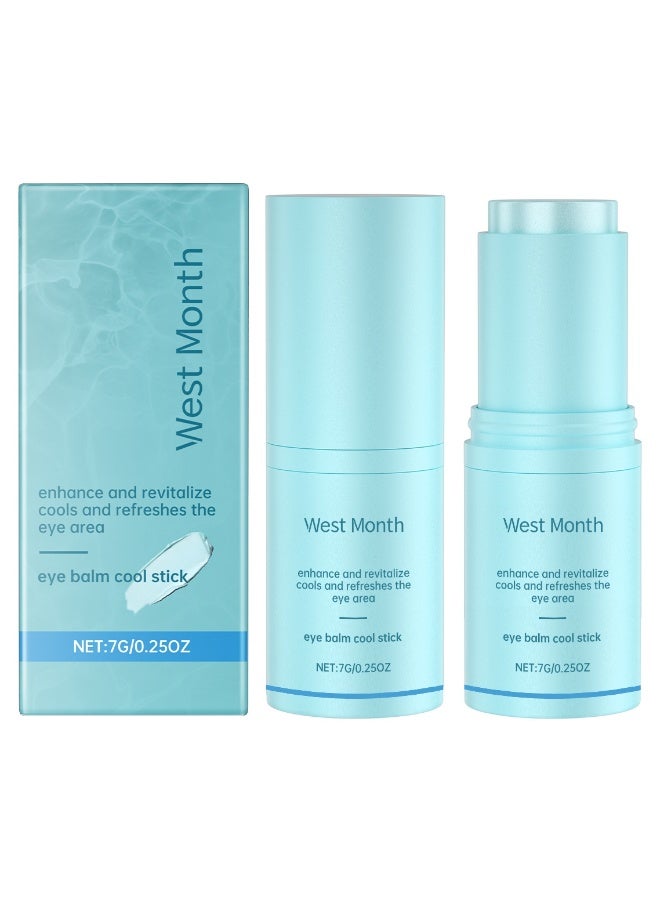 WEST MONTH 2-PACKS Eye Balm Cool Stick, Hydrating Under Eye Care Stick, Nourishing Eye Skin Care for Daily Use, 7g*2 - Image 1