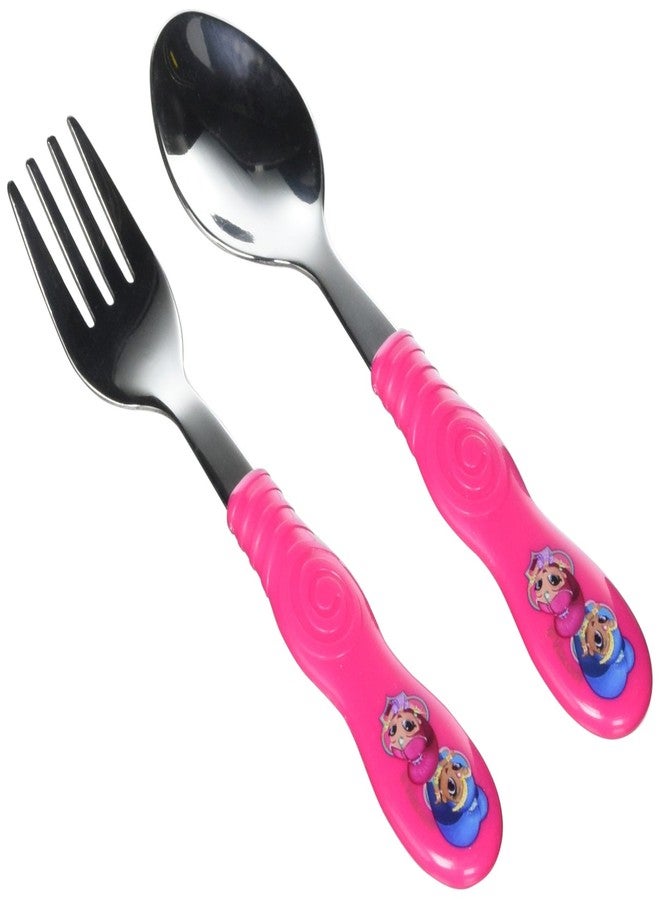 Zak Designs SASB-3180-B Nick Jr. Fork and Spoon Set, Shimmer & Shine, 2-piece set
