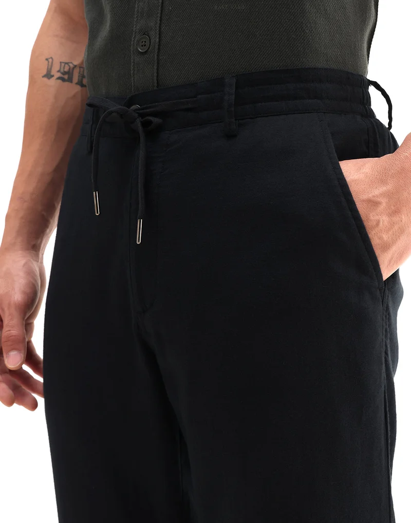 Rare Rabbit Men's Double Layer Drawstring Trouser