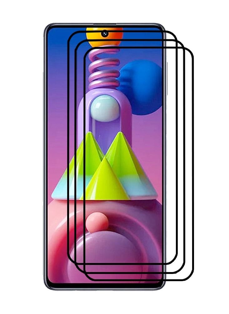 CATANES 3 Pack For Samsung Galaxy M51 Screen Protector Tempered Glass Full Glue Back  - Image 2