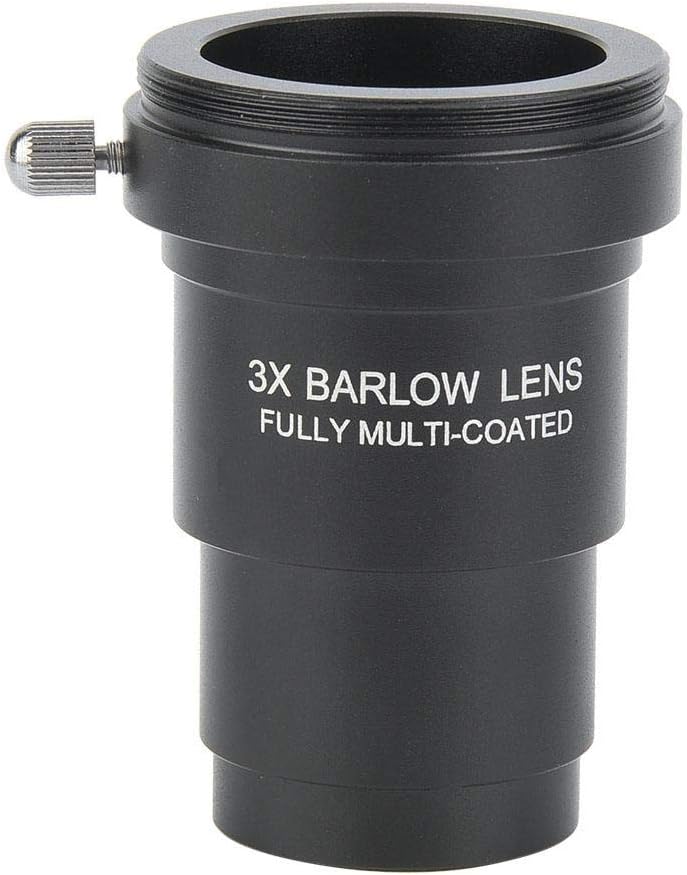 Oumij 3X Barlow Lens, Metal Optical Glass Telescope Barlow Lens, Telescope Accessory, M42x0.75 Thread Interface for 1.25 Inch Astronomical Telescope Eyepieces - Image 1