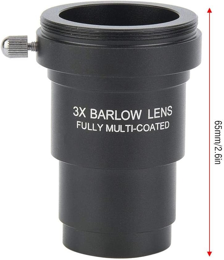 Oumij 3X Barlow Lens, Metal Optical Glass Telescope Barlow Lens, Telescope Accessory, M42x0.75 Thread Interface for 1.25 Inch Astronomical Telescope Eyepieces - Image 5