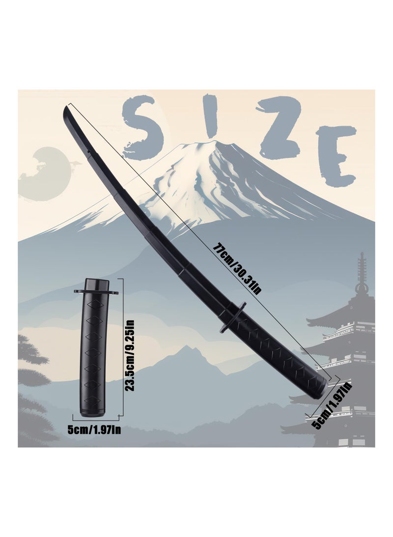SYOSI 2 Pcs Telescopic Katana Toy, 3D Gravity Fidget Samurai Toy Retractable Samurai Sword Model Toys Funny Plastic Retractable Samurai Toy Creative Decompression Tricky Toy, Black - Image 2