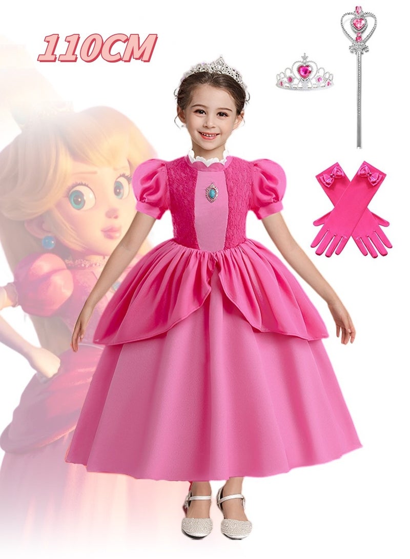 ميكسد أميرة فتاة اللباس والاكسسوارات ، ملابس الأميرة ، حفلة عيد ميلاد مجموعات آر بي جي ، هدايا للبنات ( 110cm ) - Image 1